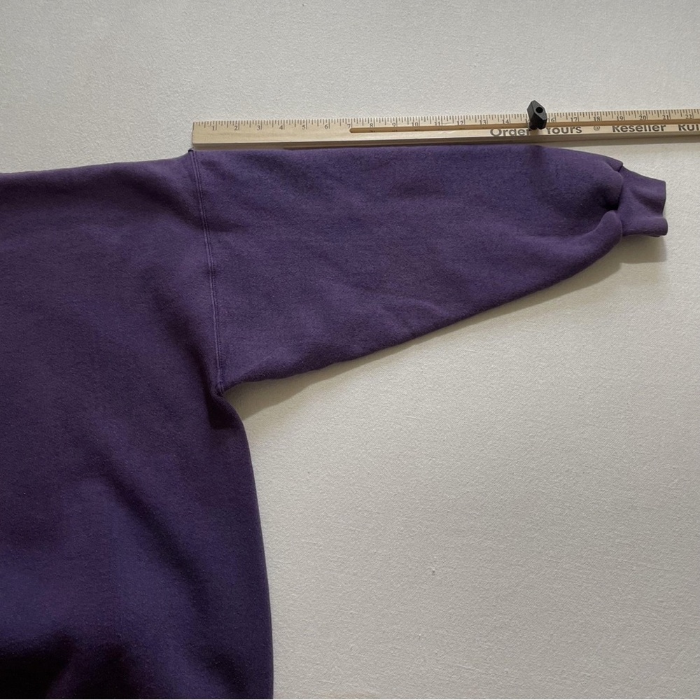 Vintage Adidas Sweatshirt Mens Large Purple Turtleneck - Picture 9 of 9